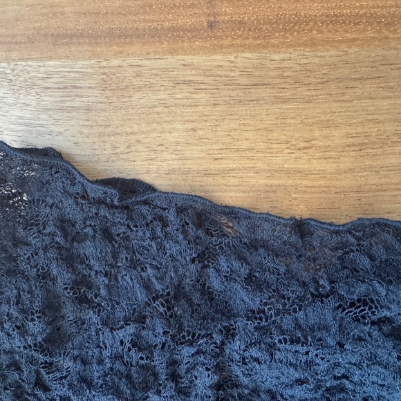 Anthropologie - NWT - Black, XS, Stretch, Short Sleeve, Lace Top - Picture 10 of 12